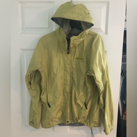 MARMOT lightweight lime kiwi PRECIP Jacket medium - Picture 2 of 16